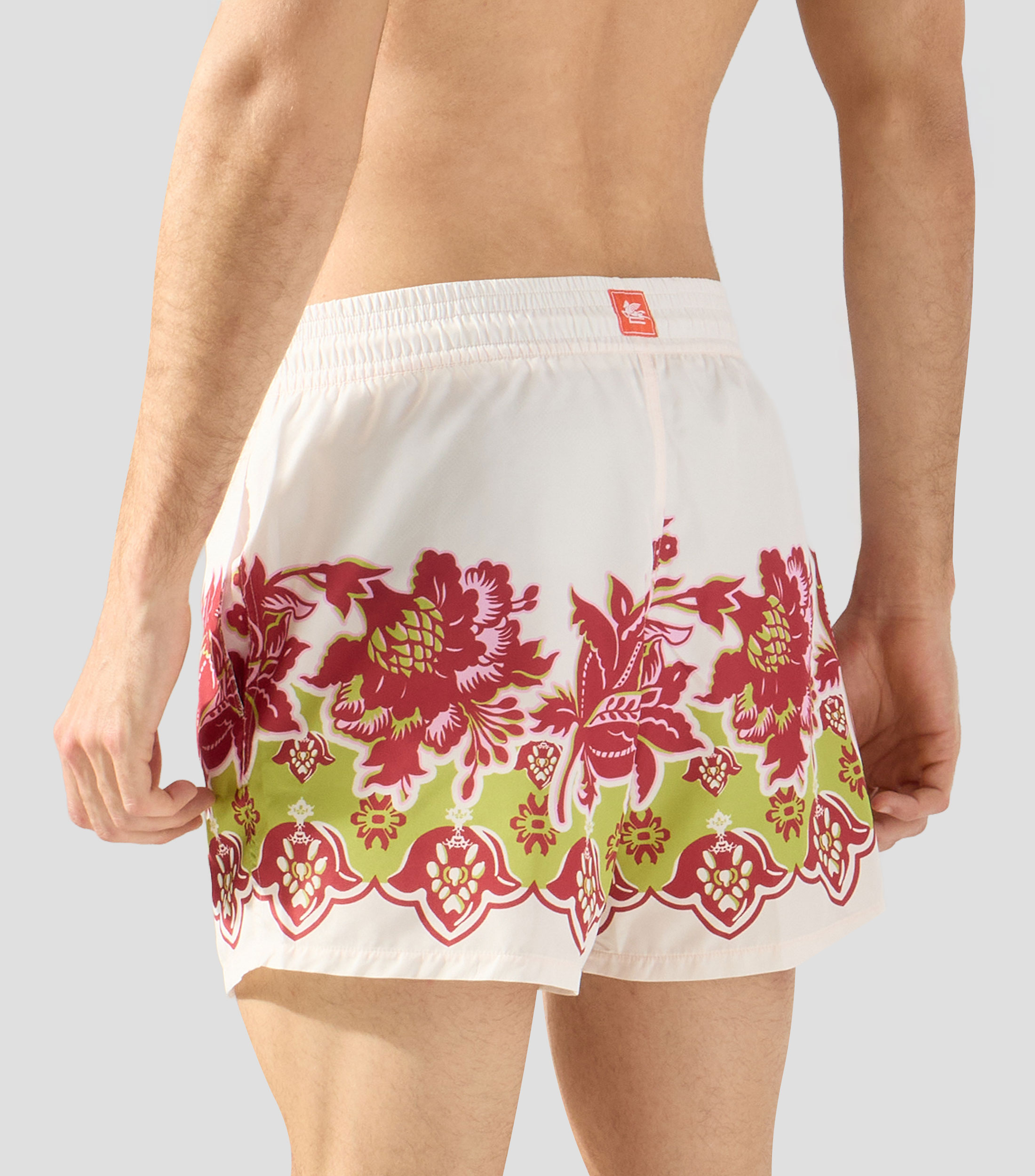 Traje de baño corto estampado Hombre